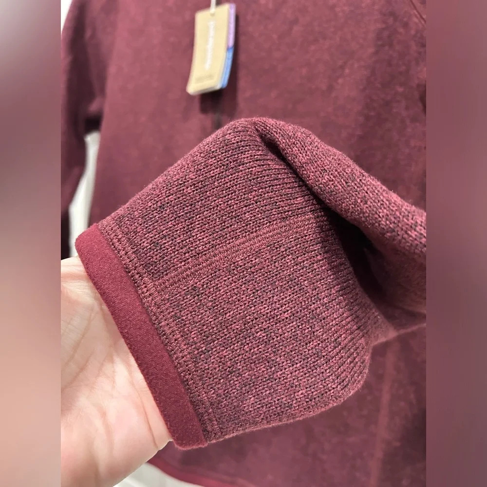 Patagonia Women's XS Better Sweater 1/4 Zip Pullover Chicory Dark Red NWT - Picture 4 of 7